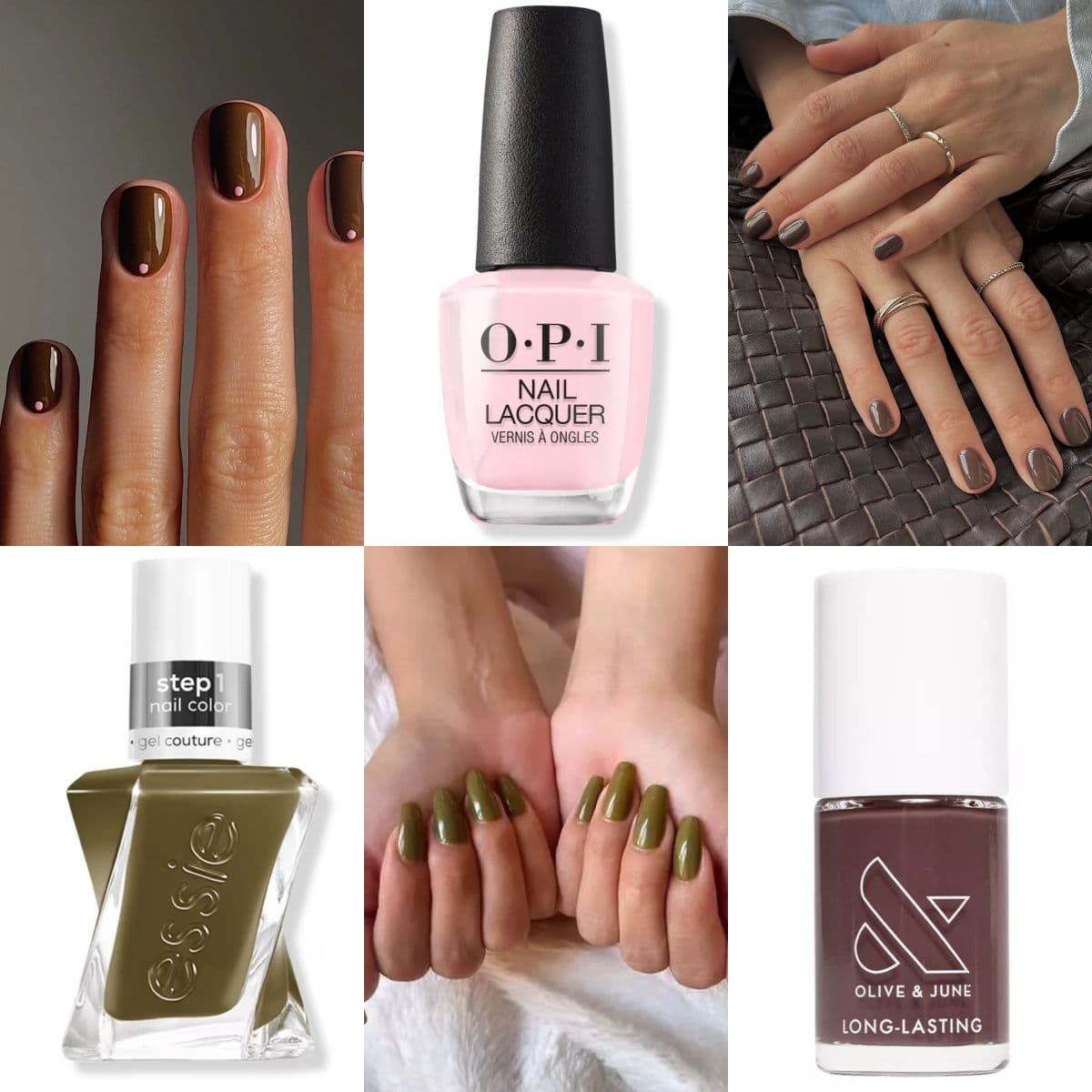 The Best Nail Looks of the Week Showcase Earthy Tones and Short, Square Nails for Fall