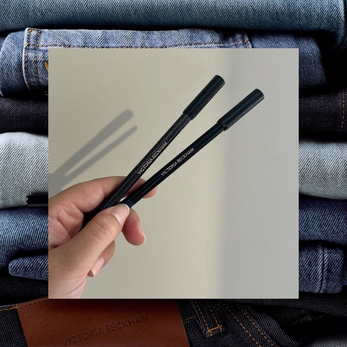  Victoria Beckham Dropped Denim-Inspired Eyeliners—Suddenly, My Fall Makeup Wardrobe Is Complete 