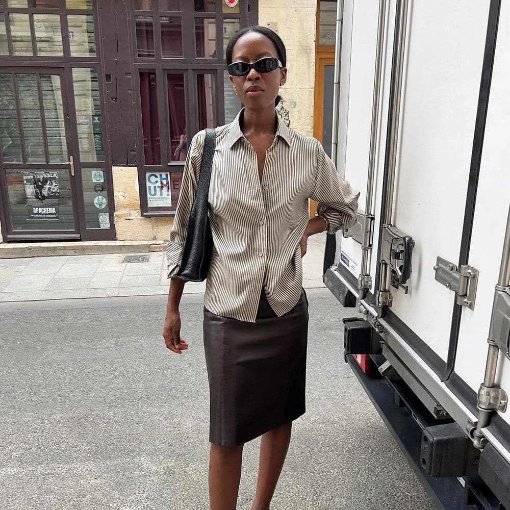 The Elevated Basic Fashion People Are Wearing With Skirts Instead of T-Shirts