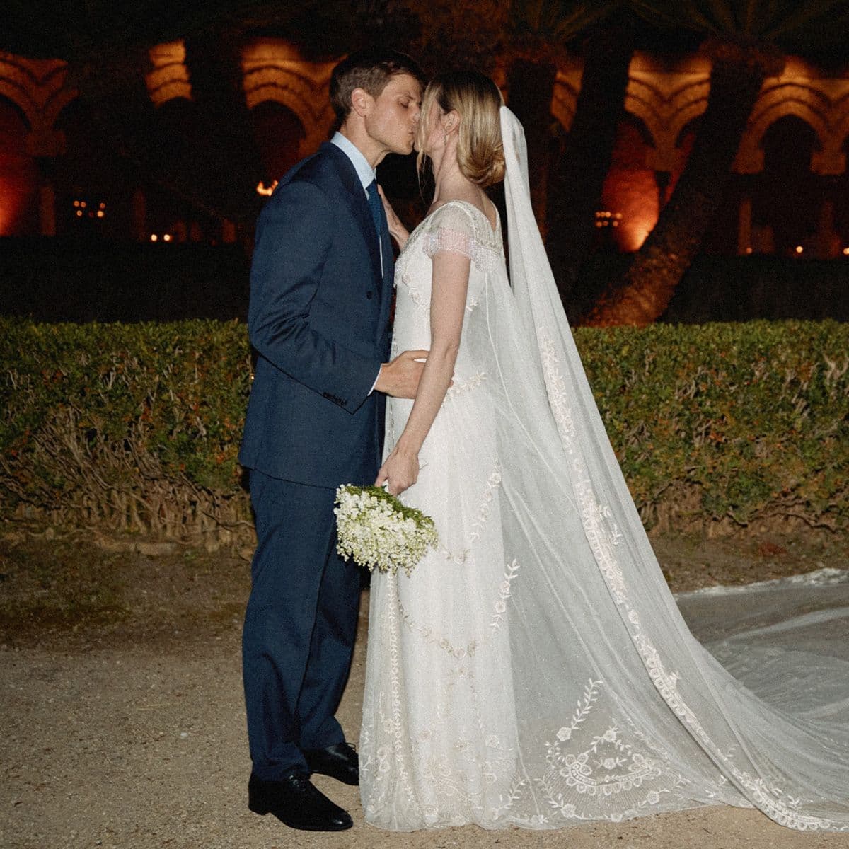 This Fashion-Designer Bride Wore a Wedding Gown Inspired by Audrey Hepburn's Ascot Dress in My Fair Lady