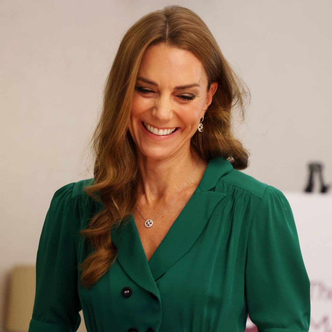 Princess Kate Trades Fall's Trendy Moss Green for a Favorite Emerald Dress With a Hidden Meaning During Emotional Cancer Hospital Visit