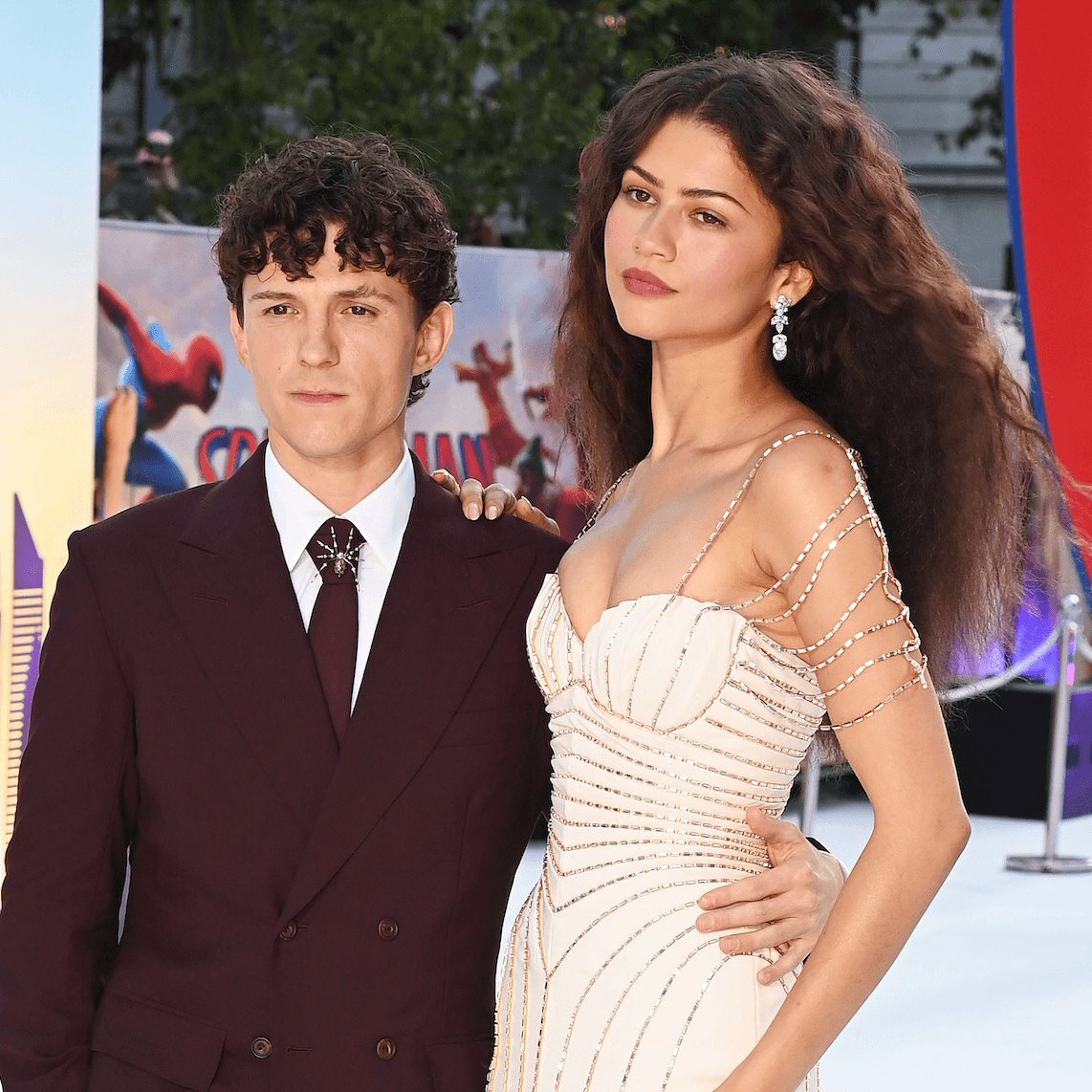  Zendaya and Tom Holland Do Couples’ Method Dressing With Matching 'Spider-Man' Brooches 