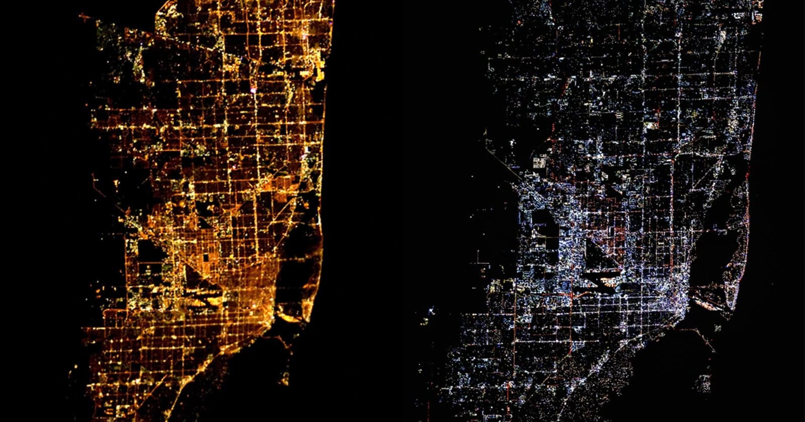 Astronaut’s Before-and-After Photos Show How Cities Switched From Orange to White Light