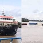 Two Cargo Vessels Collide On Indonesia’s Mahakam River, Spilling Containers Into Busy Shipping Lane