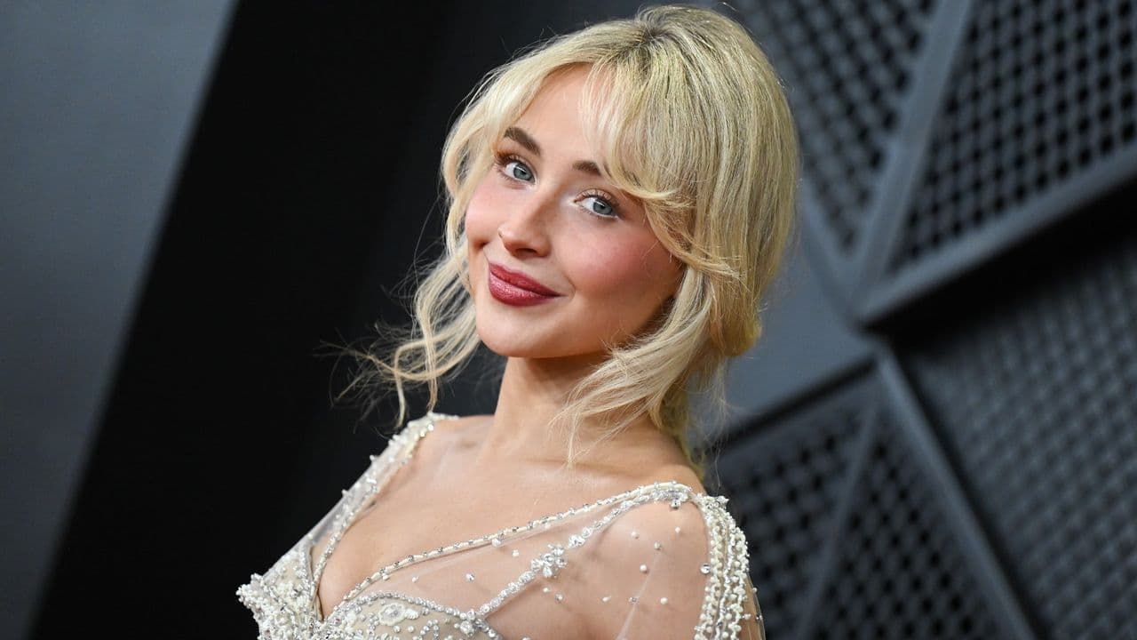 Sabrina Carpenter's "Bedazzled Glaze" Manicure Is Spring Personified