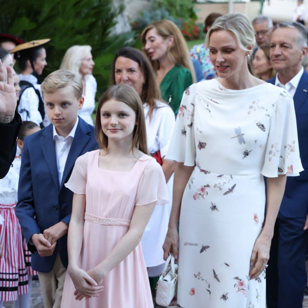 Princess Charlene Combines a Princess Diana-Inspired Dior Bag With a Floral Dress From a Princess Kate-Beloved Label