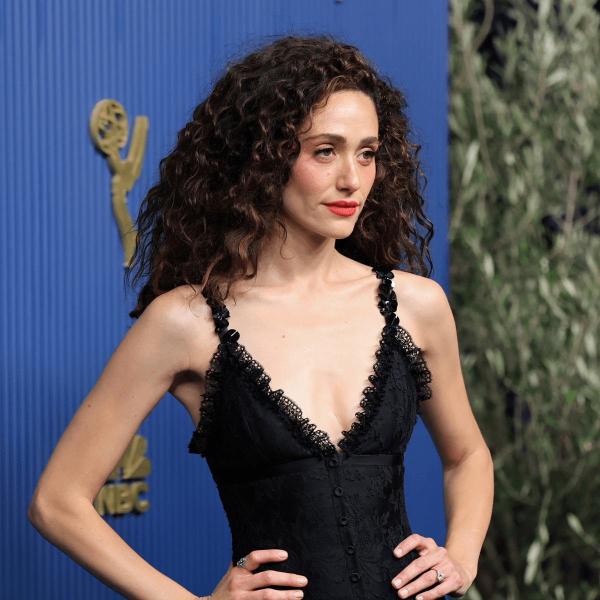 Emmy Rossum's Red Lip and Curls Made Her the Belle of the 2026 Emmys