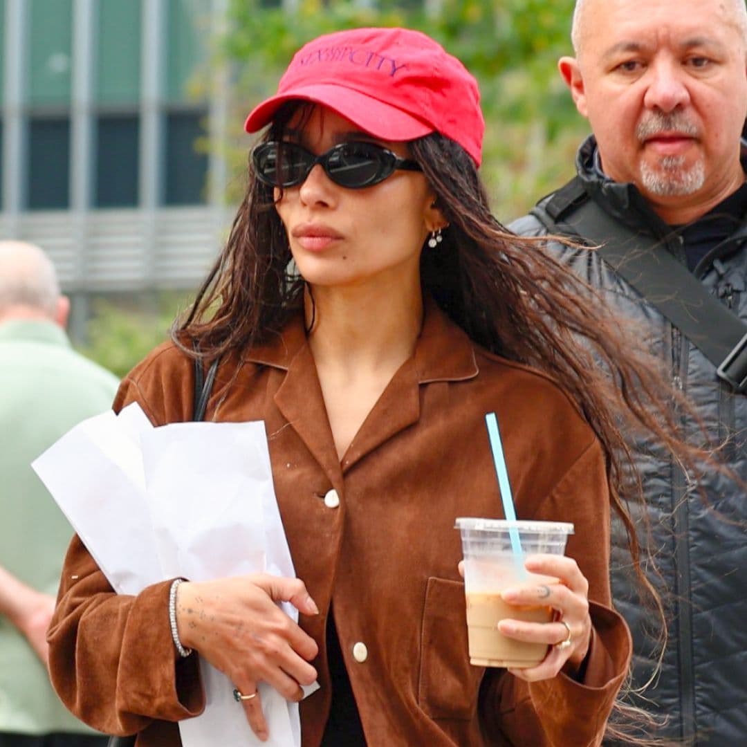Zoë Kravitz Incorporates Fall 2026's Suede Trend Into Her Hot Pants and Ballet Flats Outfit