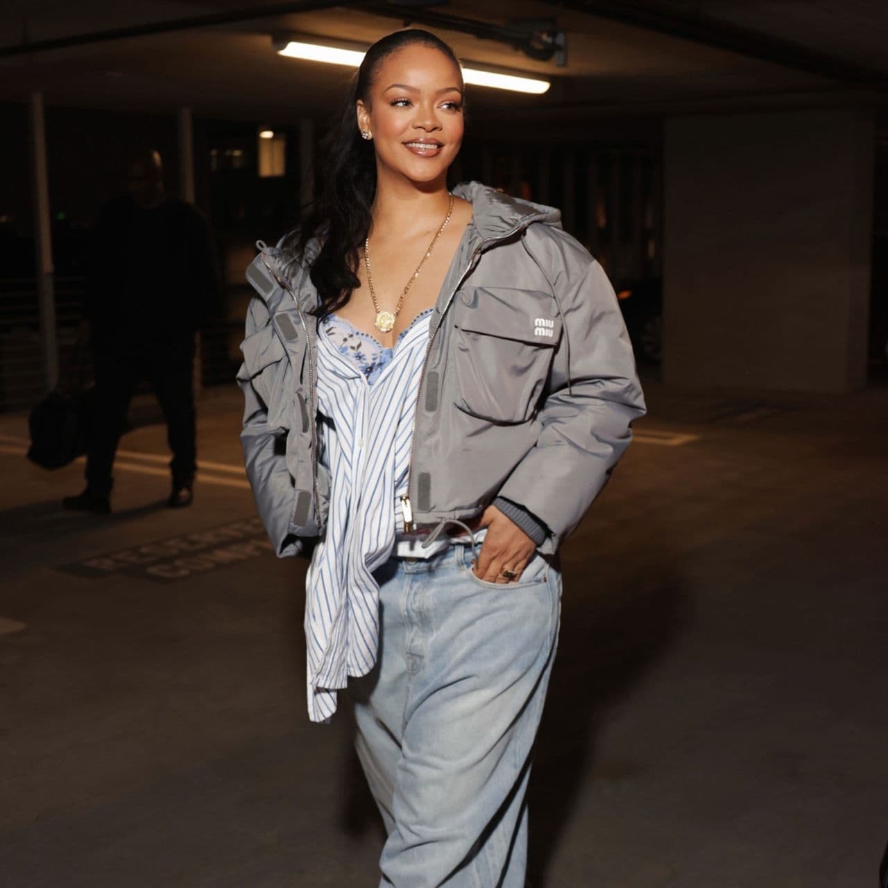 Rihanna's $70 Top Looks So Cute With Baggy Jeans—and It's Still in Stock at Nordstrom