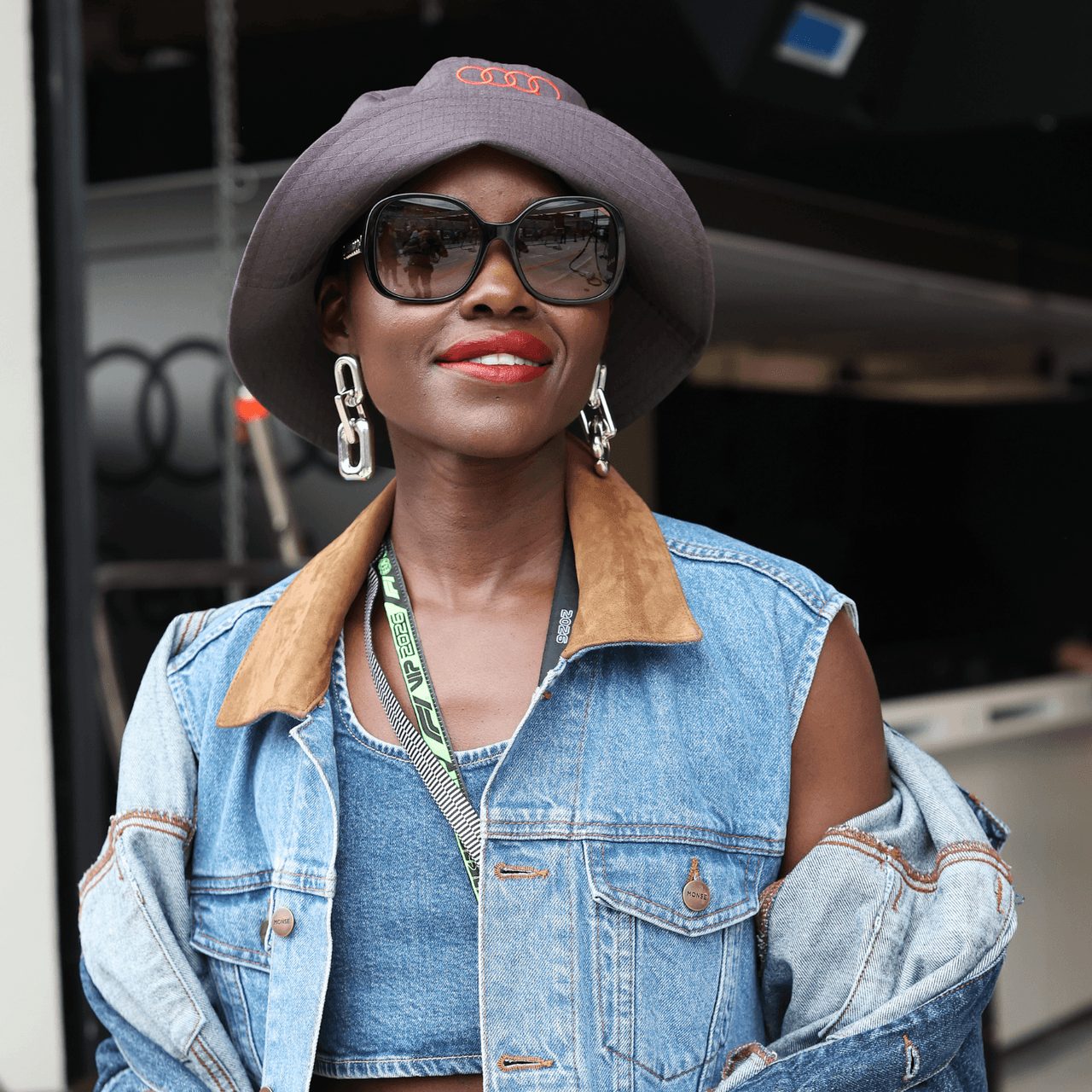 Don't Wear Denim-on-Denim Until You See the Fresh Way Lupita Nyong'o Styled the Trend