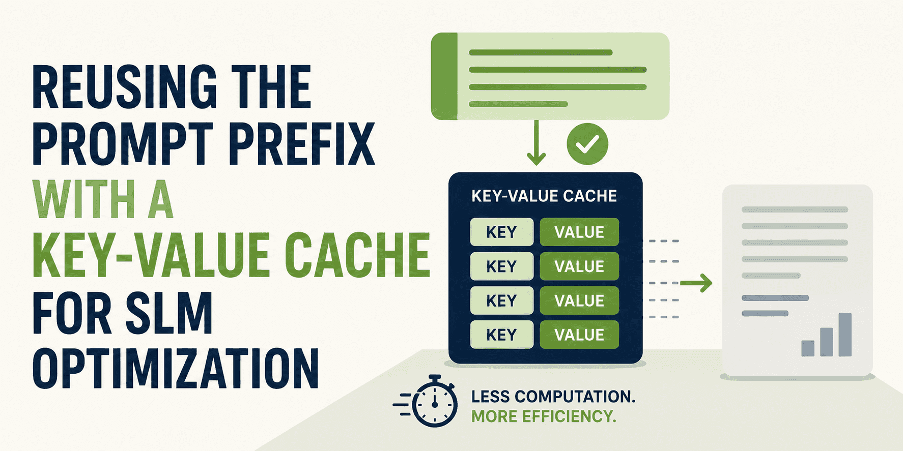 Reusing the Prompt Prefix with a Key-Value Cache for SLM Optimization