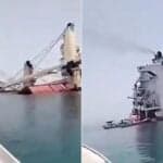 Watch: Bulk Carrier Sinks In Strait Of Hormuz After Splitting In Two, 23 Crew Rescued