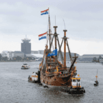Historic Replica Batavia Arrives At Damen Shiprepair Amsterdam Ahead Of Museum Relocation