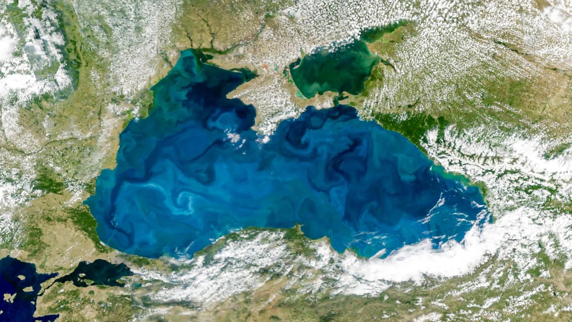 NASA captured the Black Sea turning brilliant turquoise from space